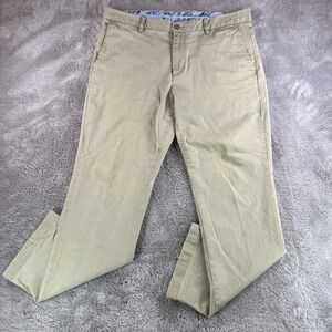 Tommy Bahama Boracay Chino Pants Men 36x30* Khaki Stretch Tencel Flat Front Golf